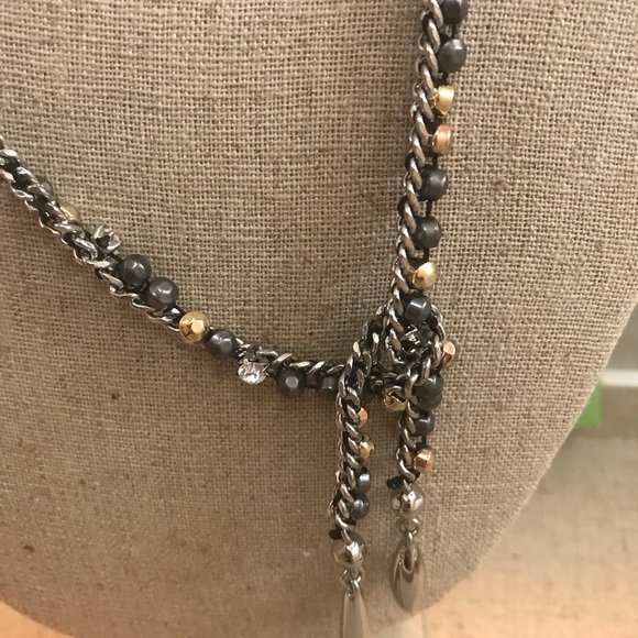 Zoe lariat mixed metal Versatile necklace - Picture 7 of 16